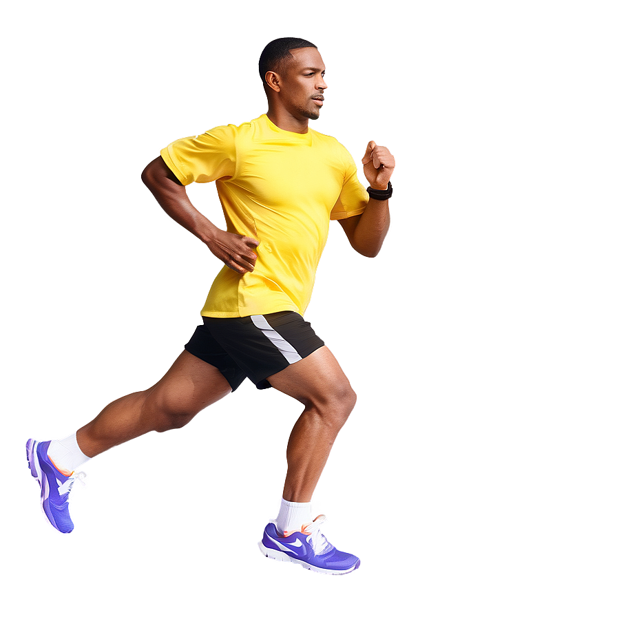 Download Runner Mid-stride Closeup Png Bqi | Wallpapers.com