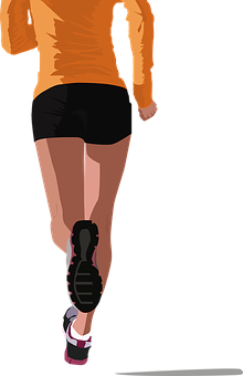 Runnerin Action Vector Illustration PNG