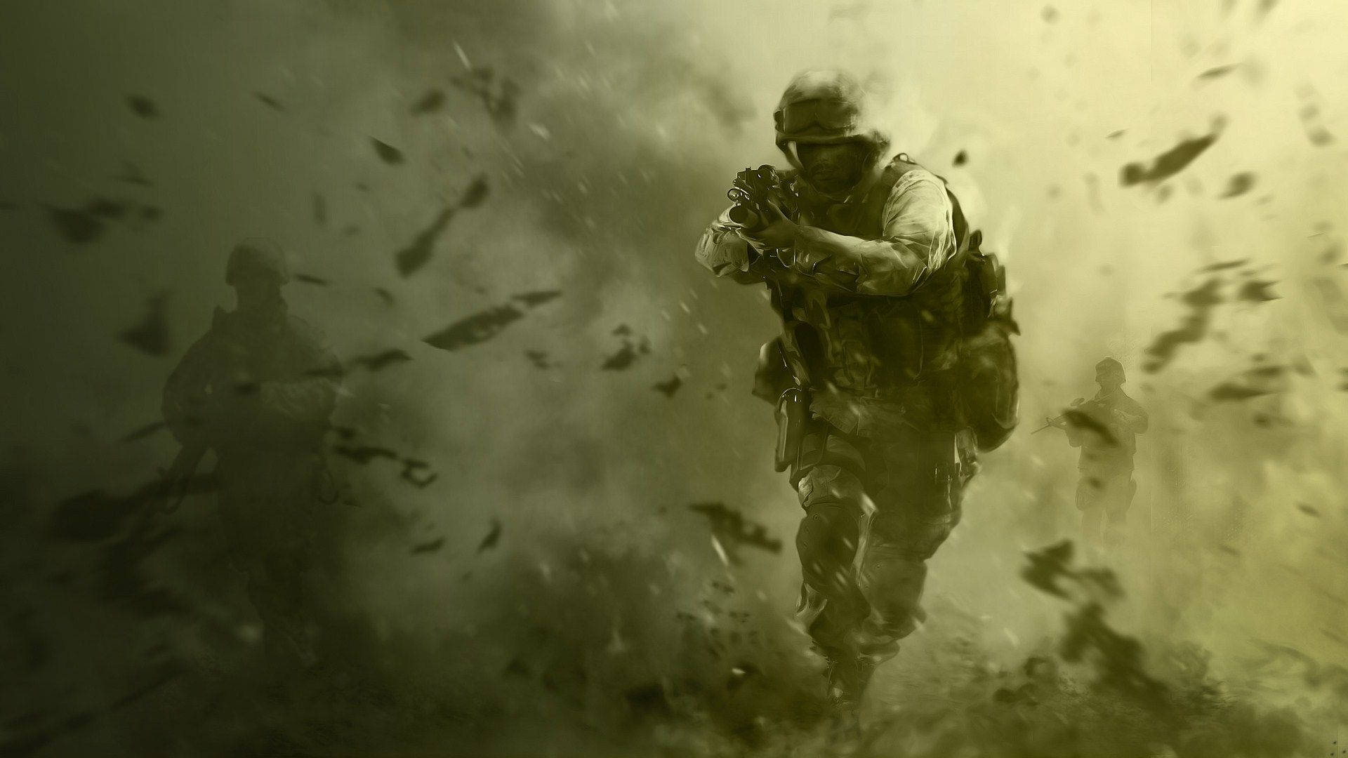 Running Away Army Soldier Wallpaper