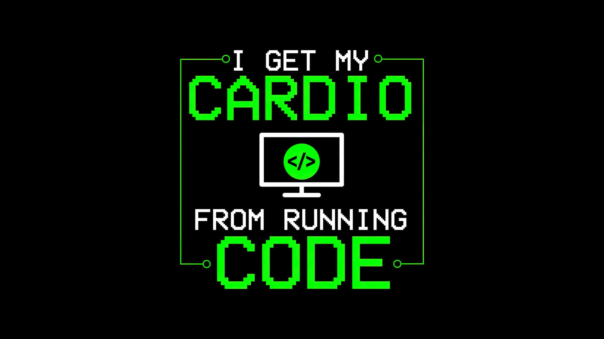 Running Code Cardio Humor Wallpaper