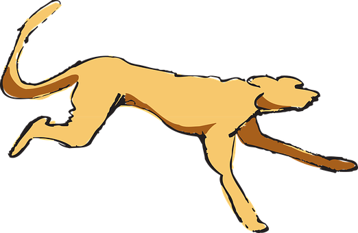 Running Dog Silhouette PNG