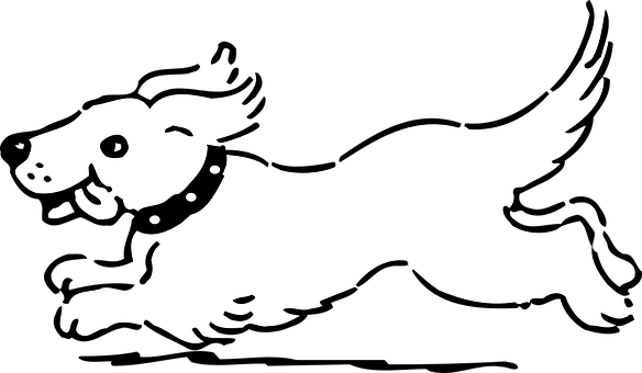 Running Dog Silhouette Graphic PNG