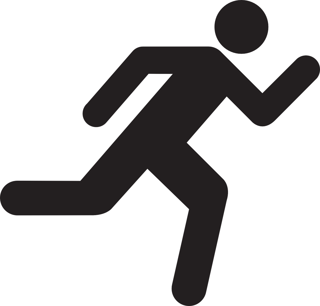 Running Man Icon Graphic PNG