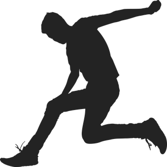 Running Man Silhouette PNG