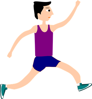 Running Man Vector Illustration PNG