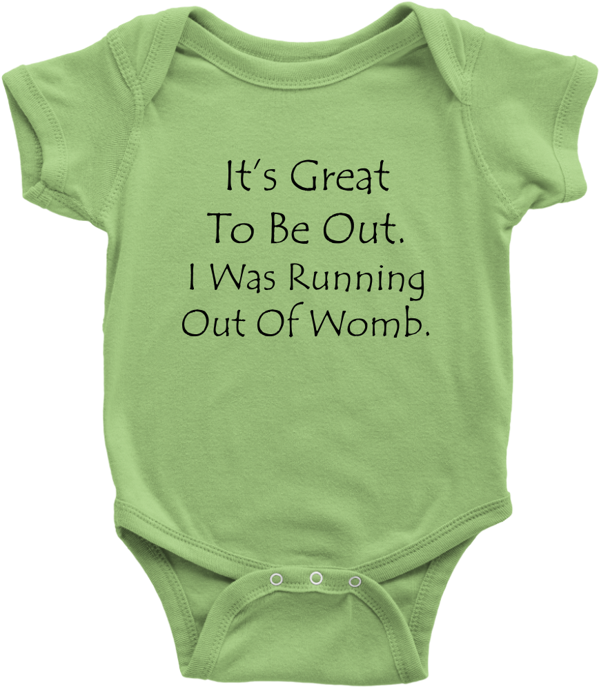 Running Out Of Womb Baby Onesie PNG