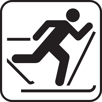 Running Person Sign Icon PNG