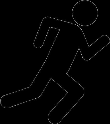 Running Stick Figure Graphic PNG