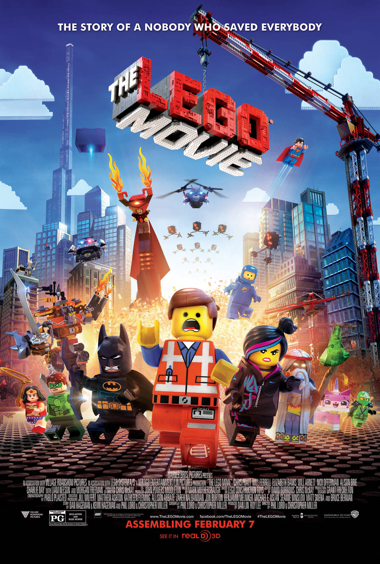 Running The Lego Movie Poster Wallpaper