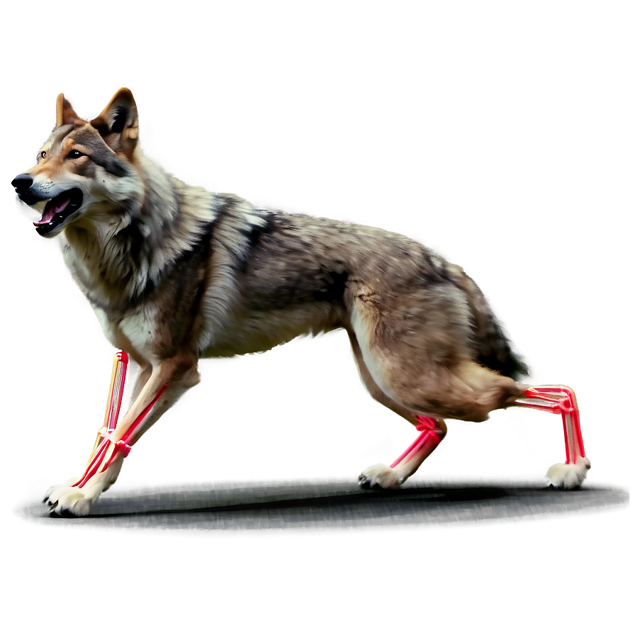 Running Wolf Motion Capture Png 05032024 PNG