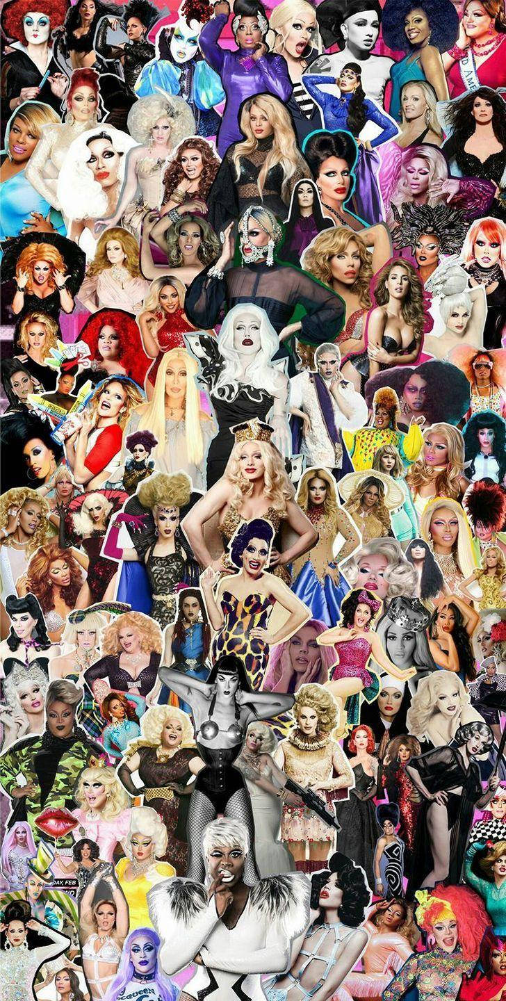 RuPaul's Drag Race Drag Queens Kunstværk baggrund Wallpaper