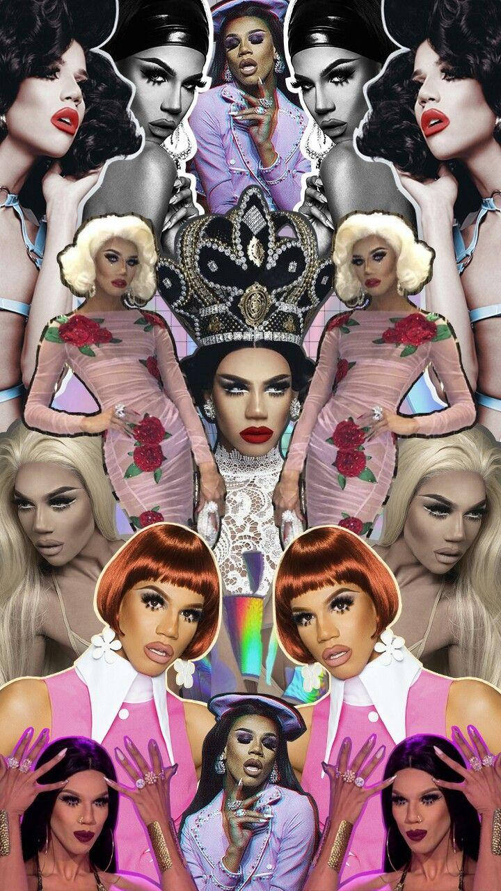Rupaul's Drag Race Valentina Mobile Collage Sfondo