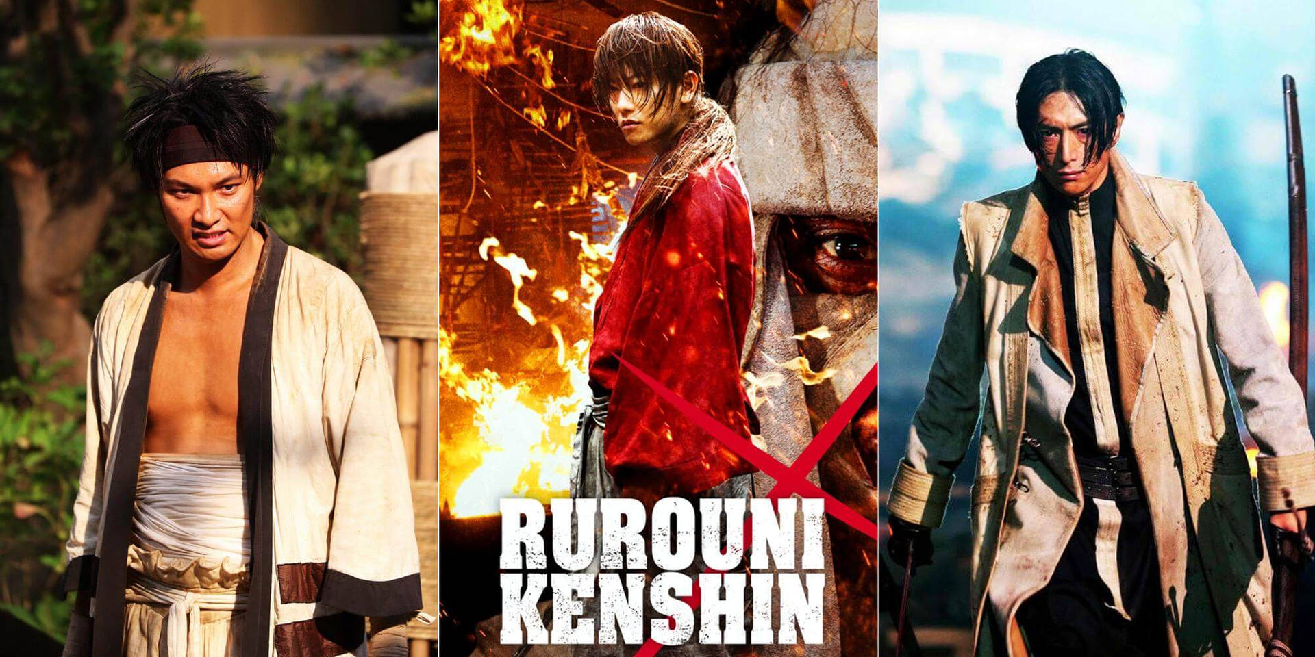 Rurouni Kenshin, Sanosuke, And Shinomori Wallpaper
