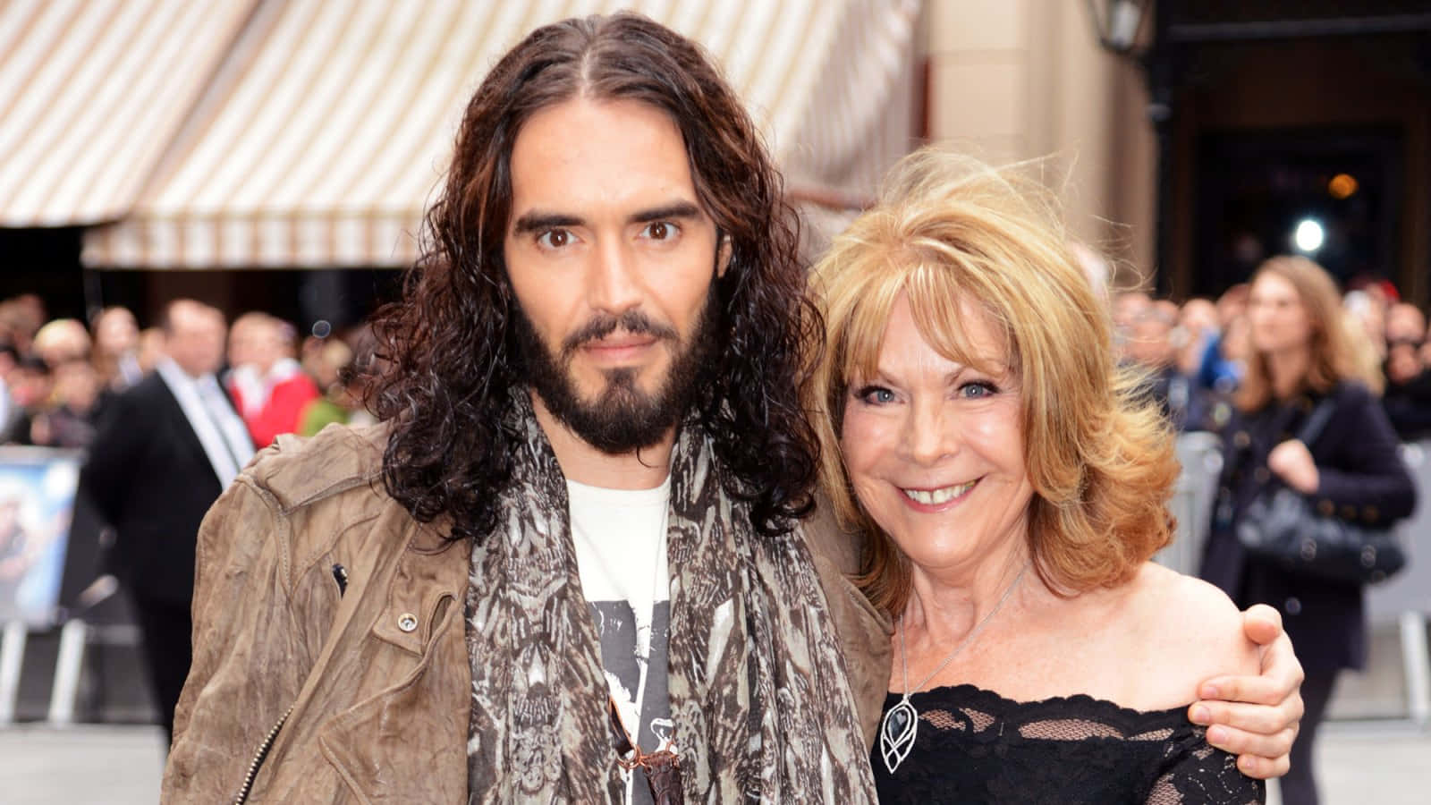Russell Brand With His Mother Wallpaper