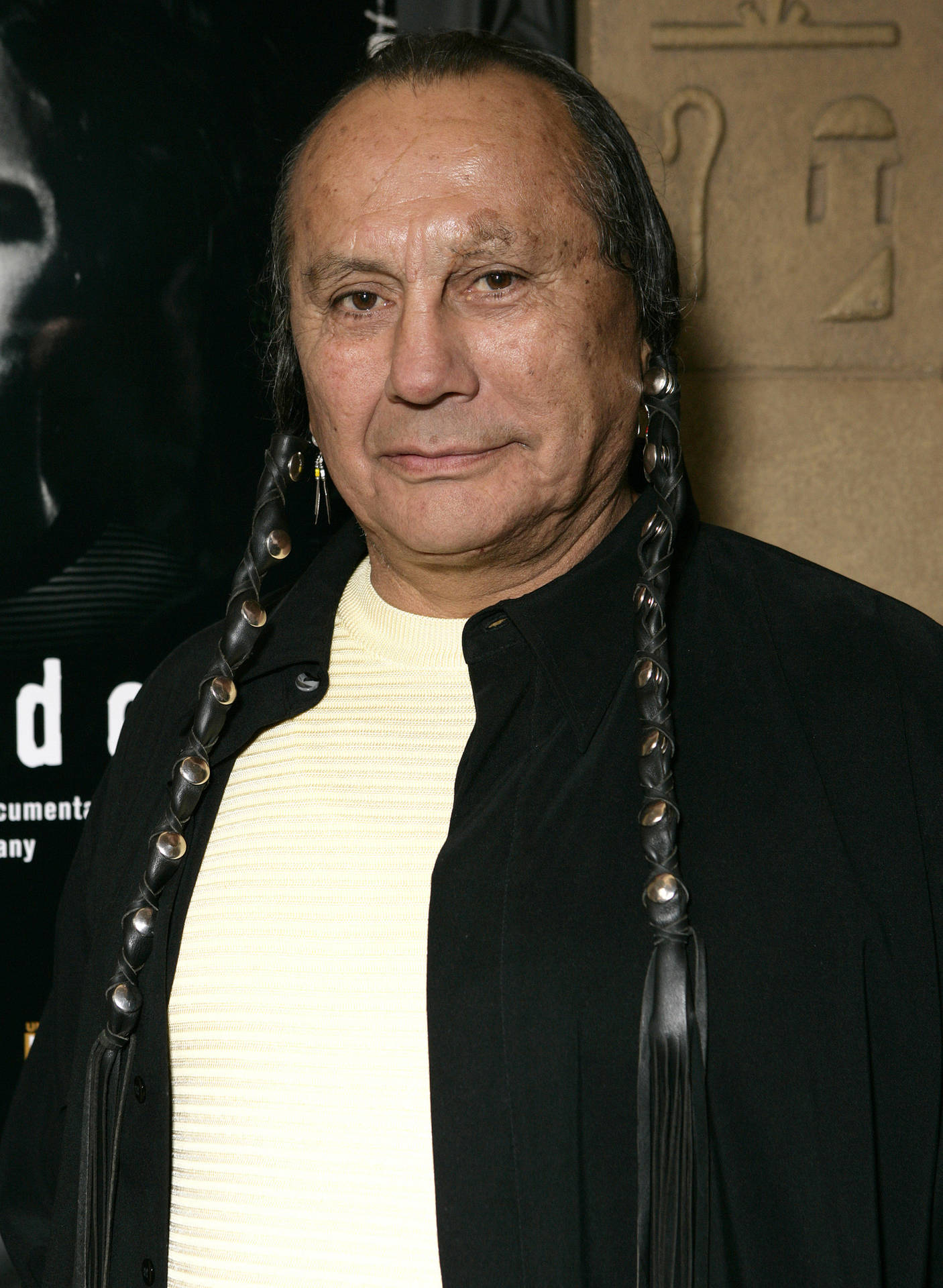 Russell Means In A Black Jacket Wallpaper