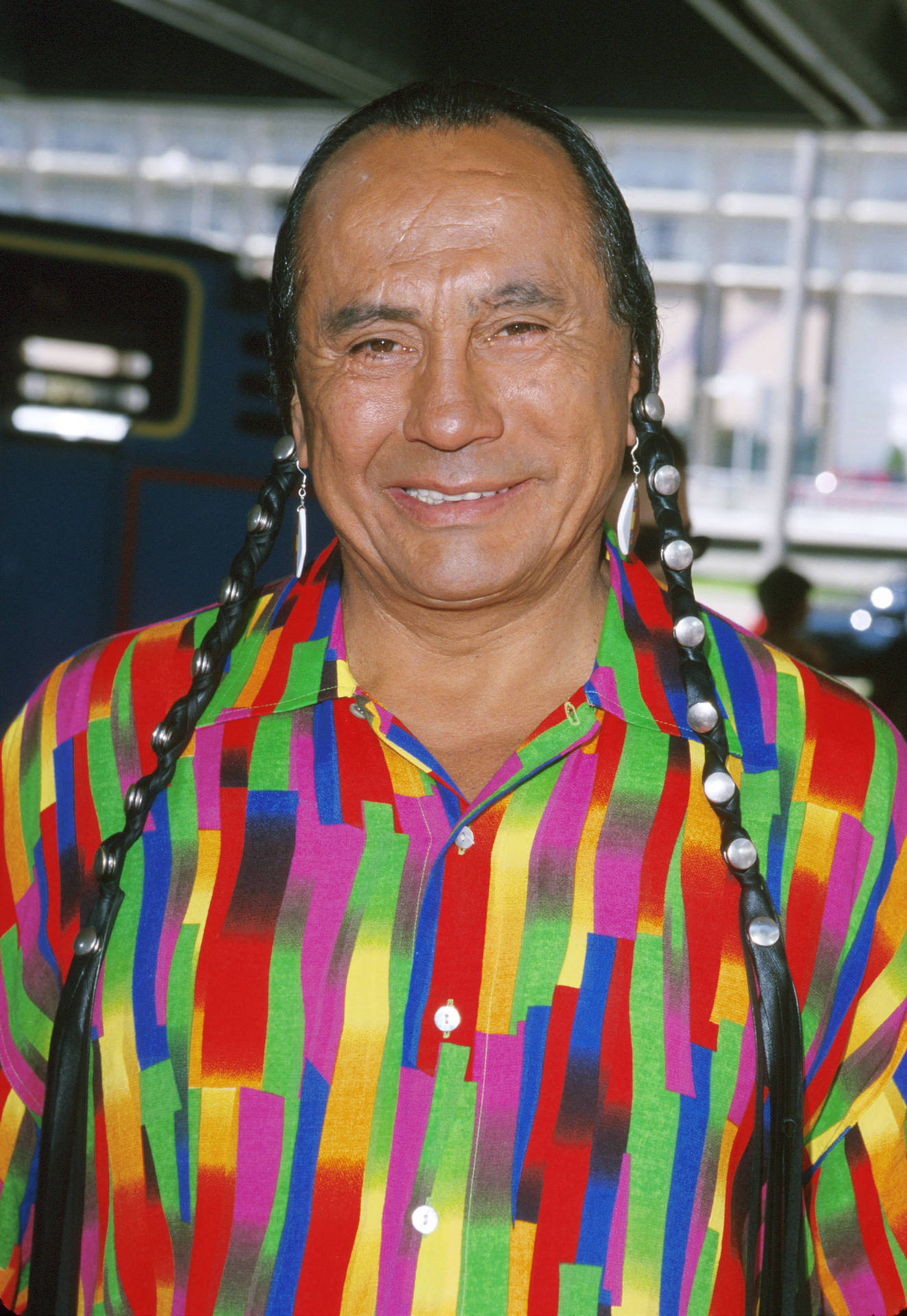 Russell Means In A Multicolored Polo Wallpaper
