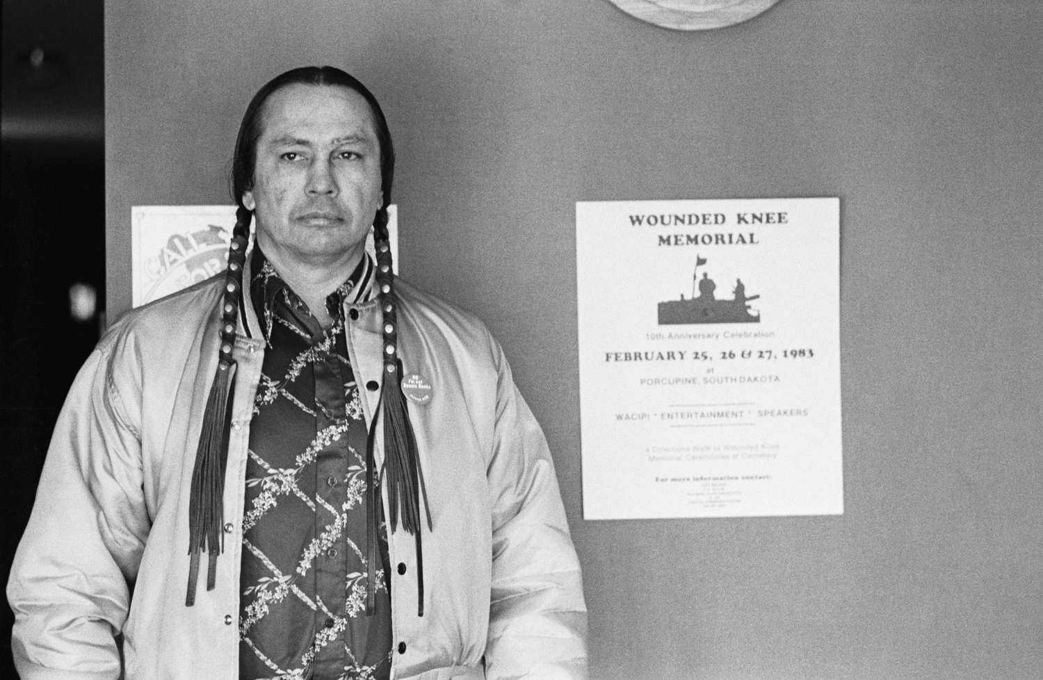 Russell Means, Iconic Native American Activist, Beside Poster Wallpaper