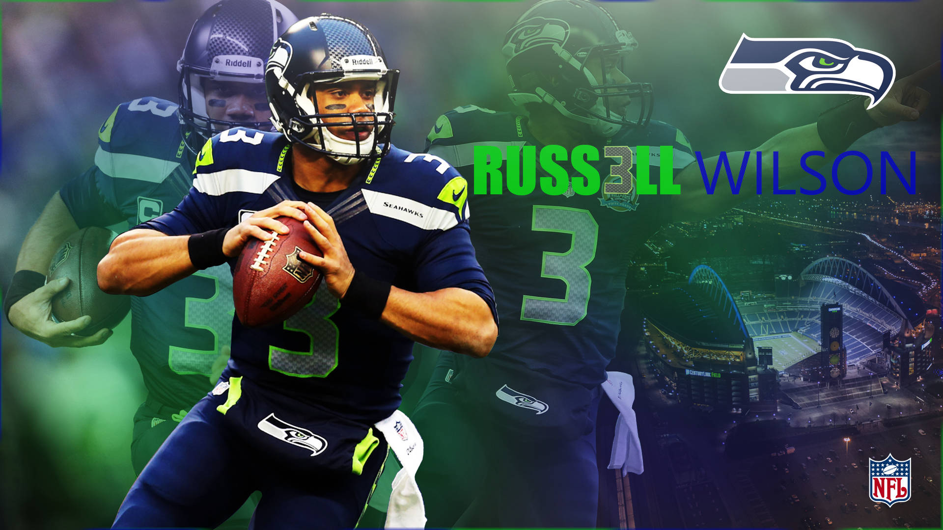 Download Russell Wilson Edit With Match Images Wallpaper