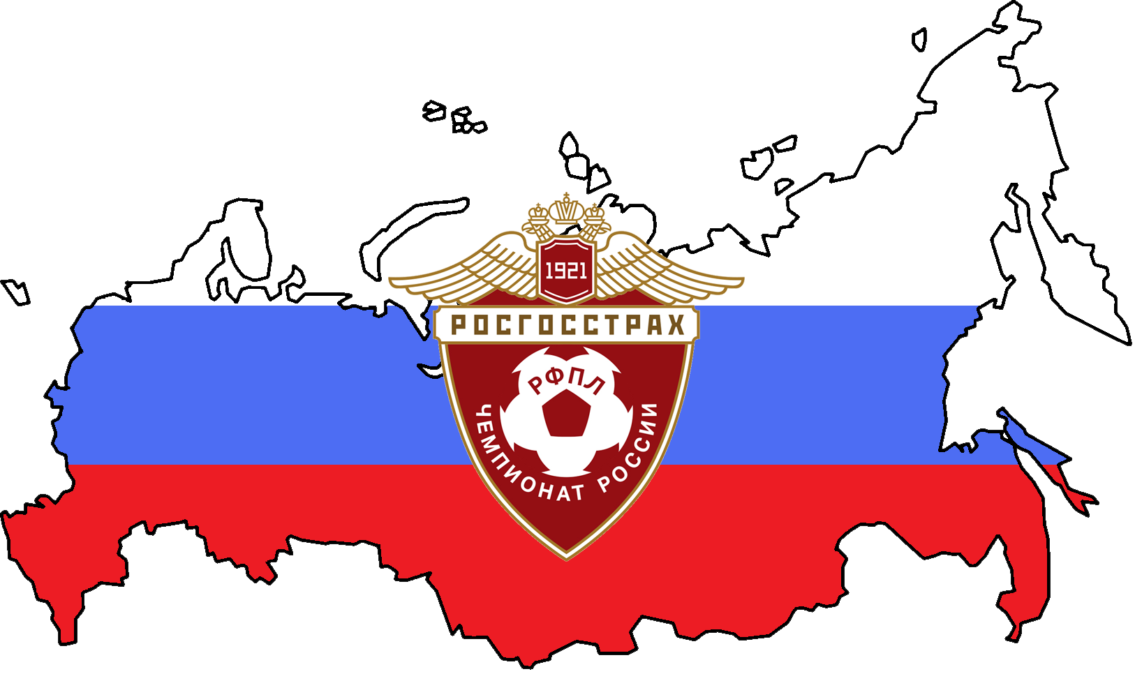 Russia Map Football Crest PNG