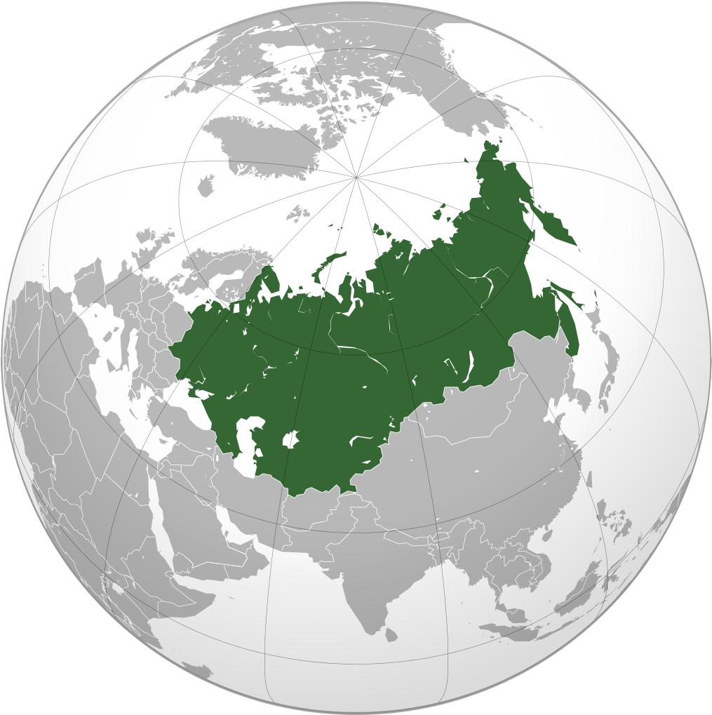 Russia Map Highlightedon Globe PNG