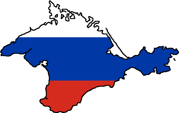 Russia Map Outlinedin National Colors PNG