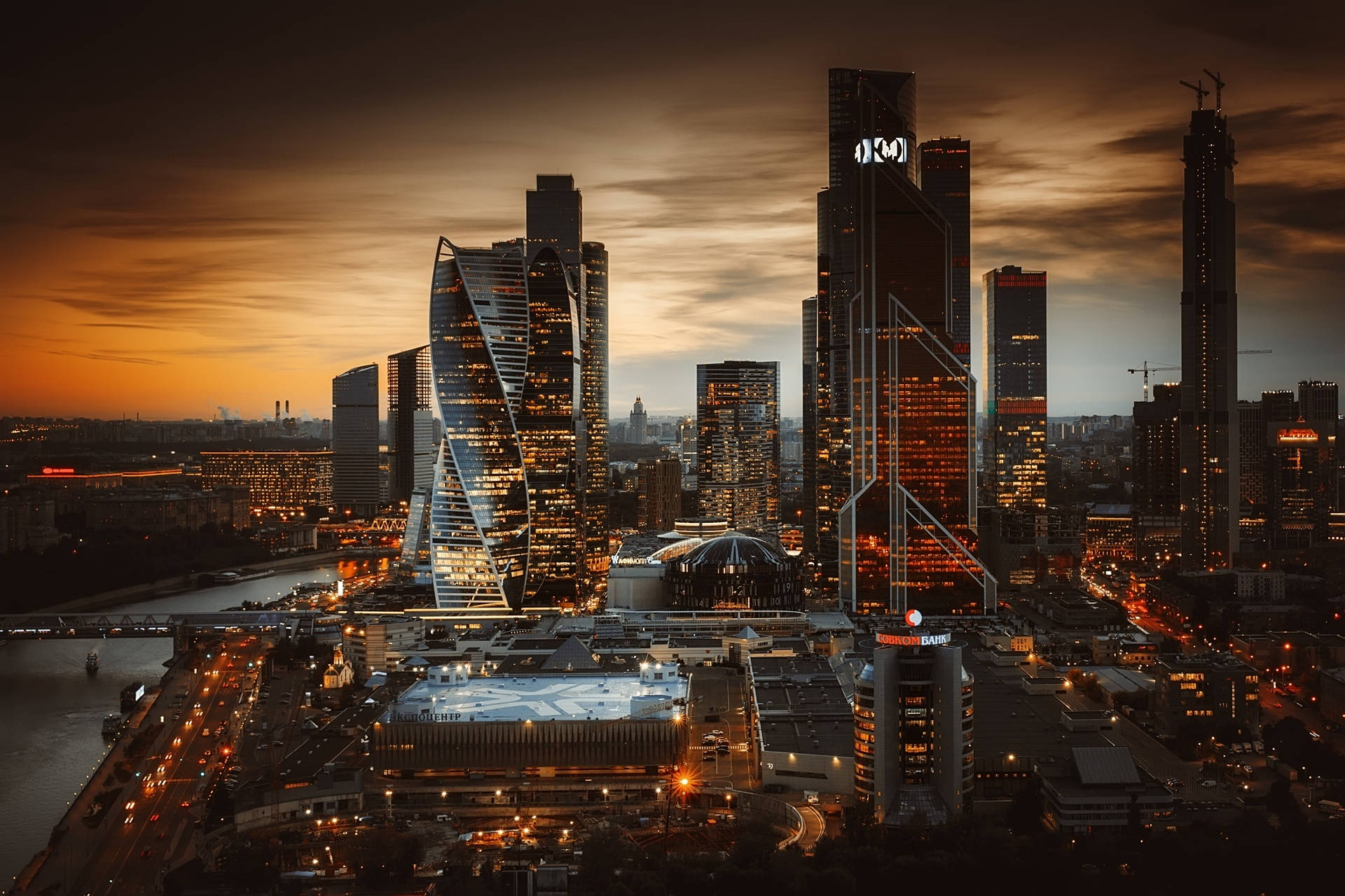 Russia Moscow International Business Center Wallpaper