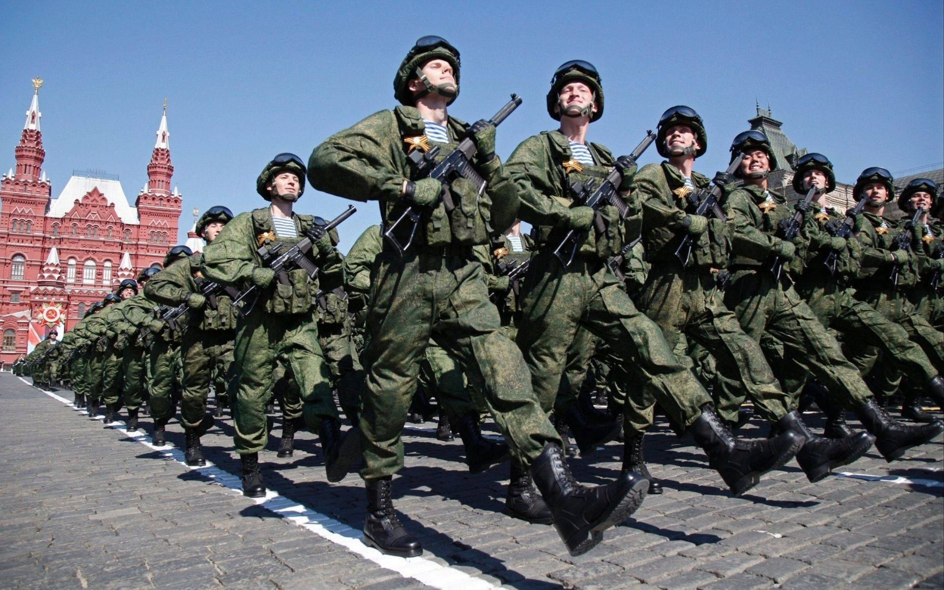 Russia Platoon Of Soldiers Wallpaper