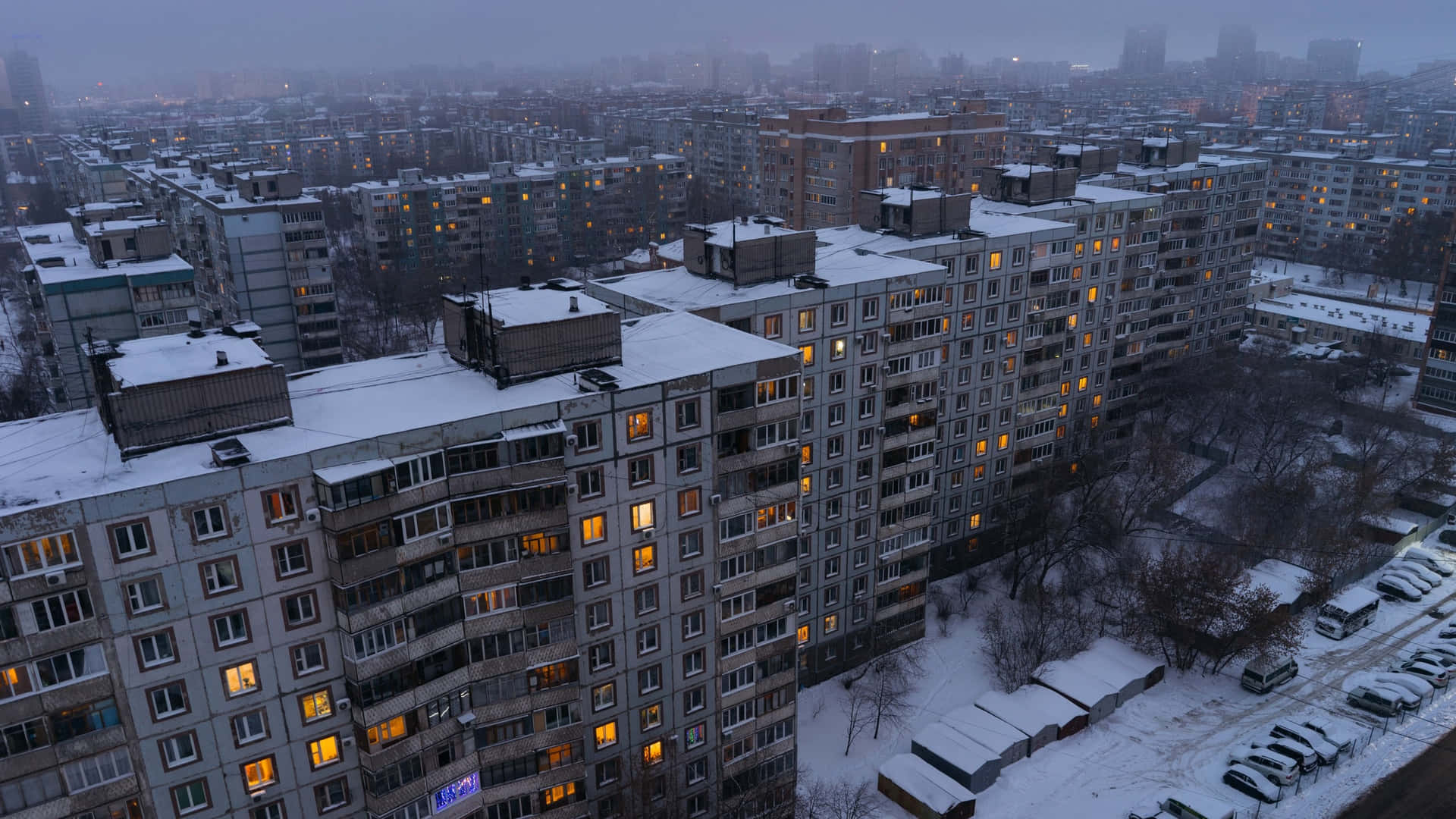 Impresionantemaravilla Invernal En Moscú, Rusia Fondo de pantalla