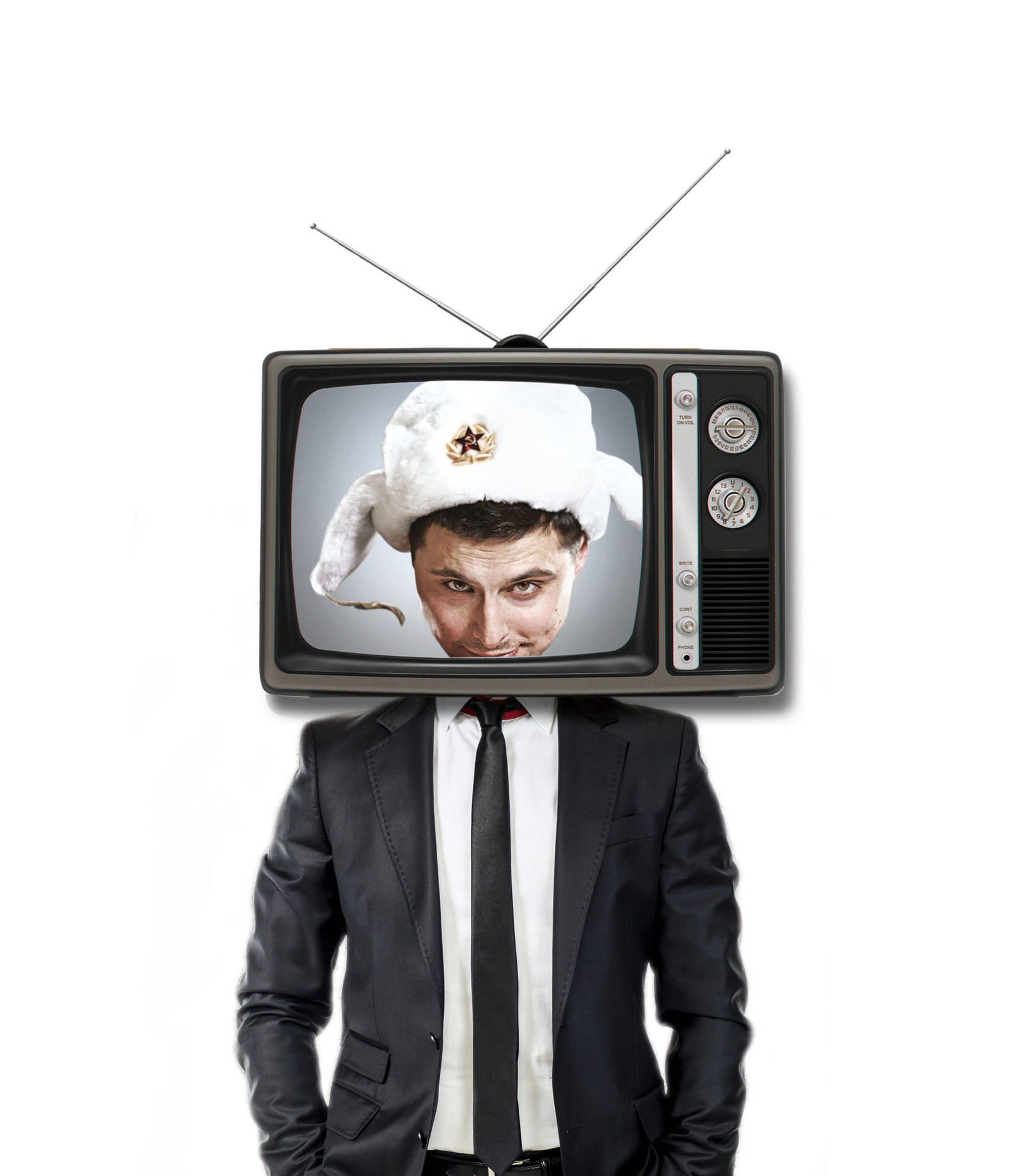 Unleashing the Unusual: Man with a TV for a Head Wallpaper