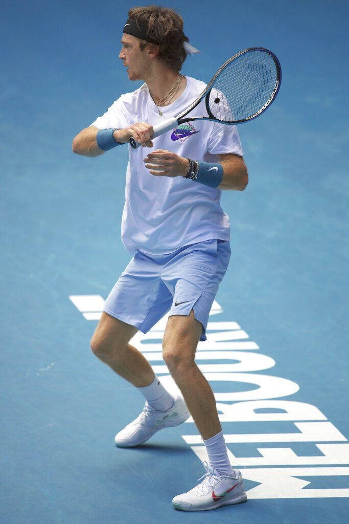 Giocatoredi Tennis Russo Andrey Rublev Sfondo