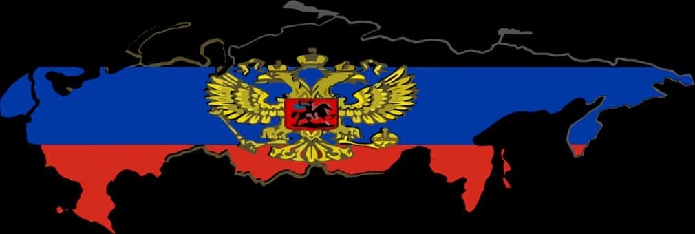 Russian_ Flag_ Map_ Silhouette PNG