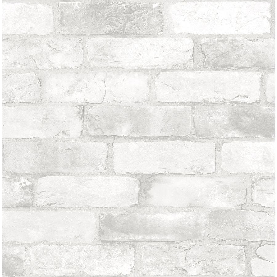 Rustic All White Brick Wall Wallpaper