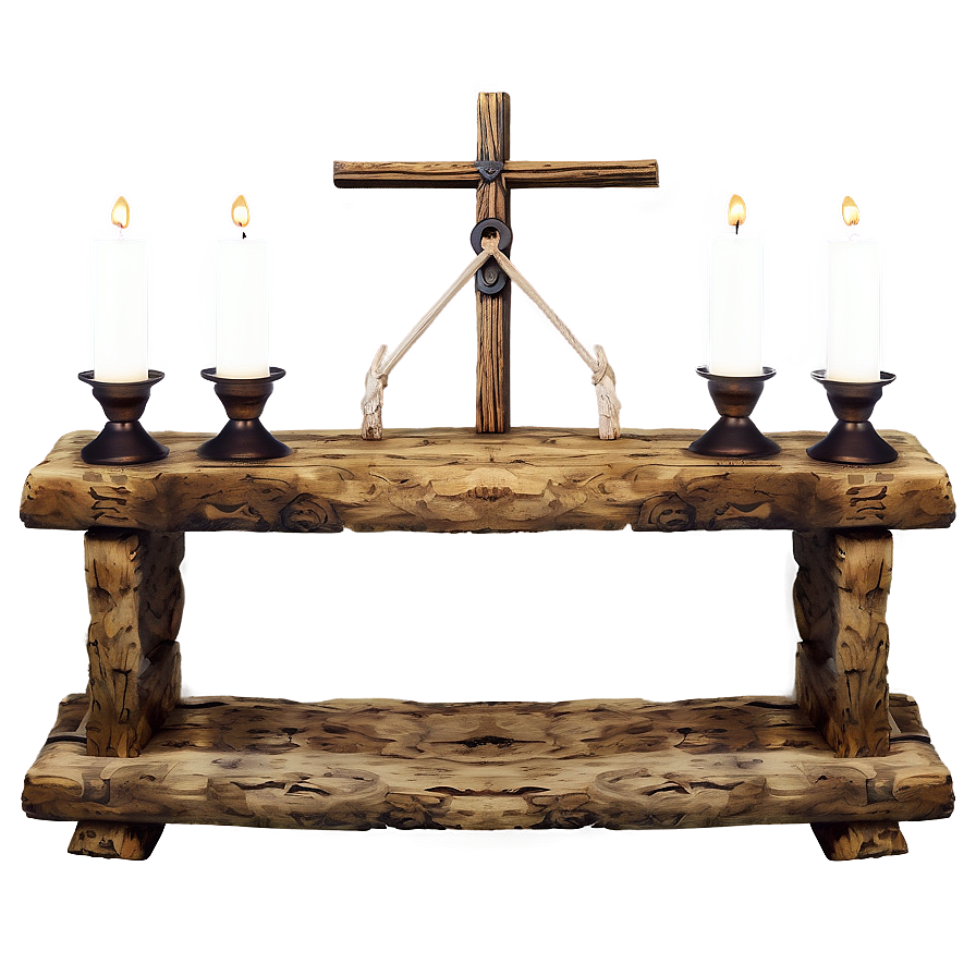 Rustic Altar Design Png 06242024 PNG