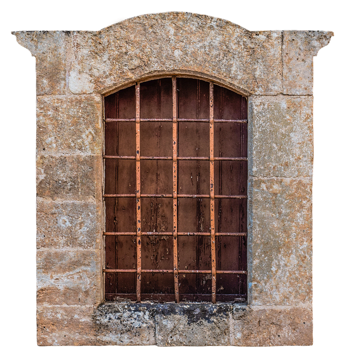 Rustic Arch Window Bars PNG