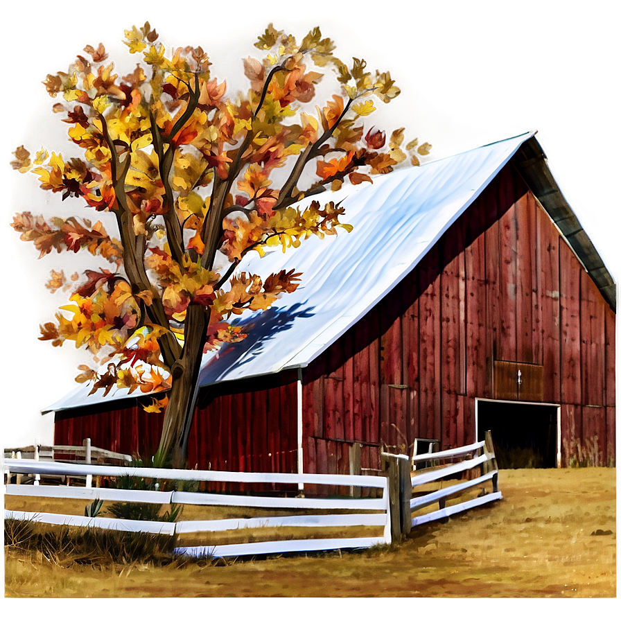 Rustic Autumn Barn Png Odc PNG
