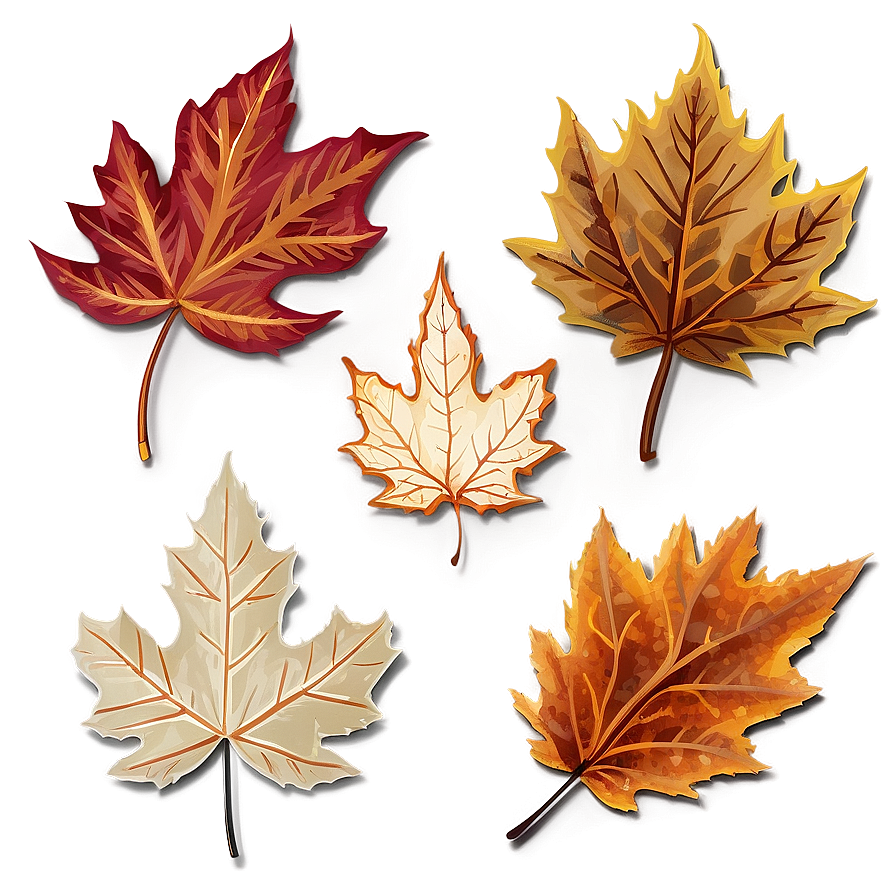 Rustic Autumn Leaves Png Hdq PNG