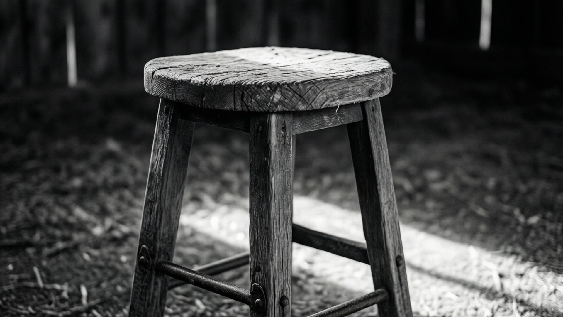 Rustic Barn Stool Bakgrunner