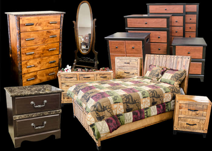 Rustic Bedroom Furniture Collection PNG