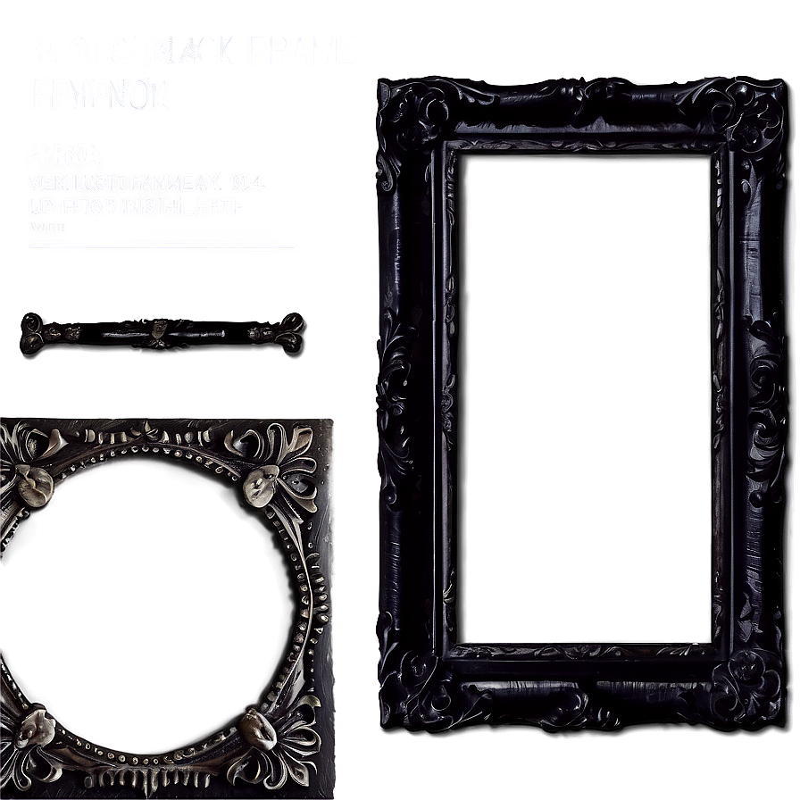 Rustic Black Frame Png 69 PNG