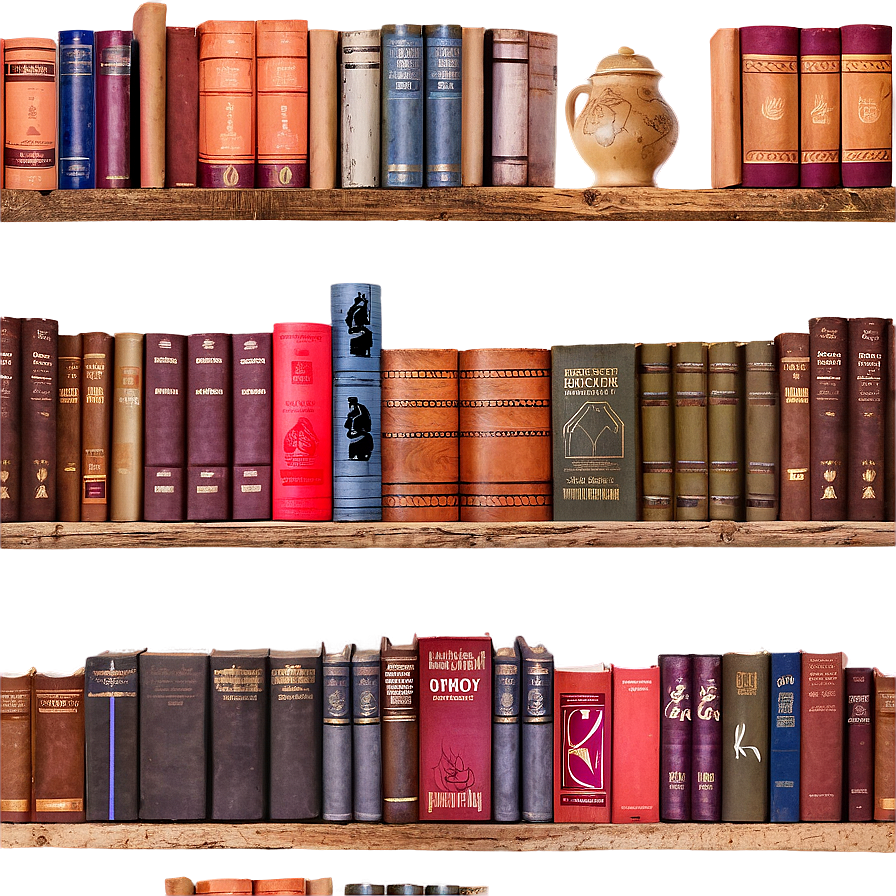 Rustic Bookshelf Png Gjs PNG