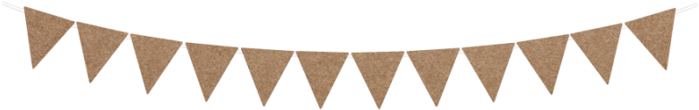Rustic Brown Pennant Banner PNG