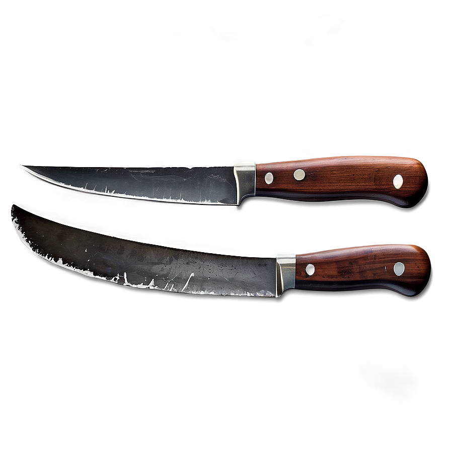 Rustic Butcher Knife Art Png Pkk40 PNG