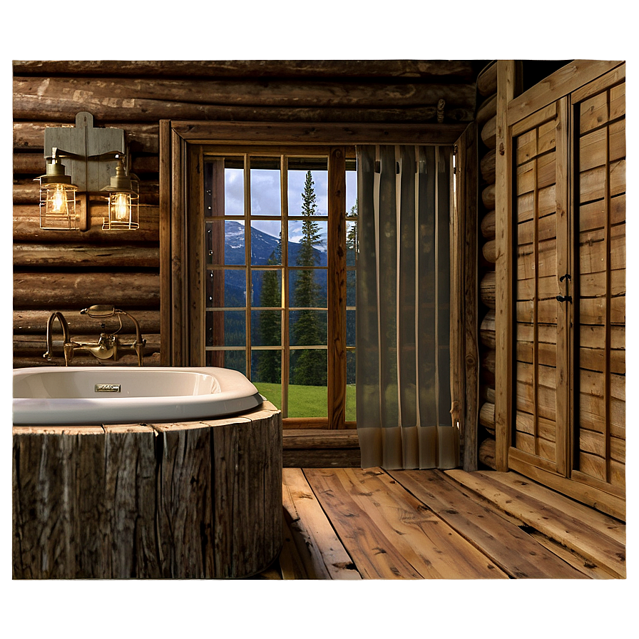 Rustic Cabin Bathroom Png Ryr PNG