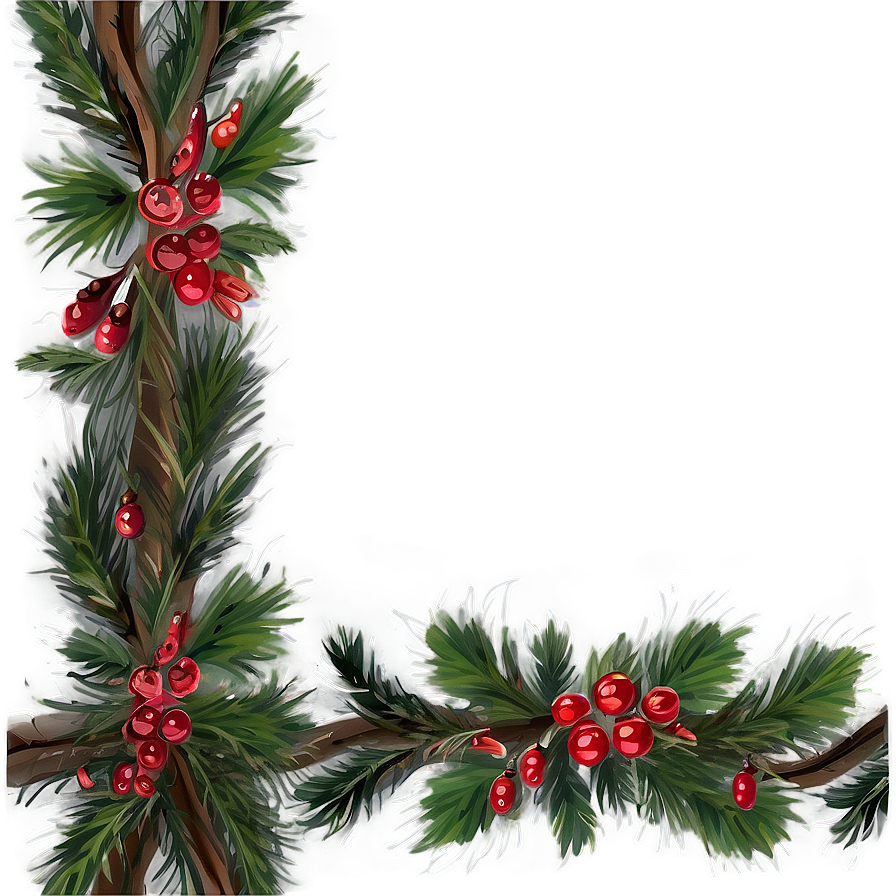 Rustic Christmas Border Png Sbe PNG