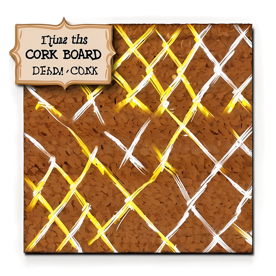 Rustic Cork Board Decor Png Fkd91 PNG