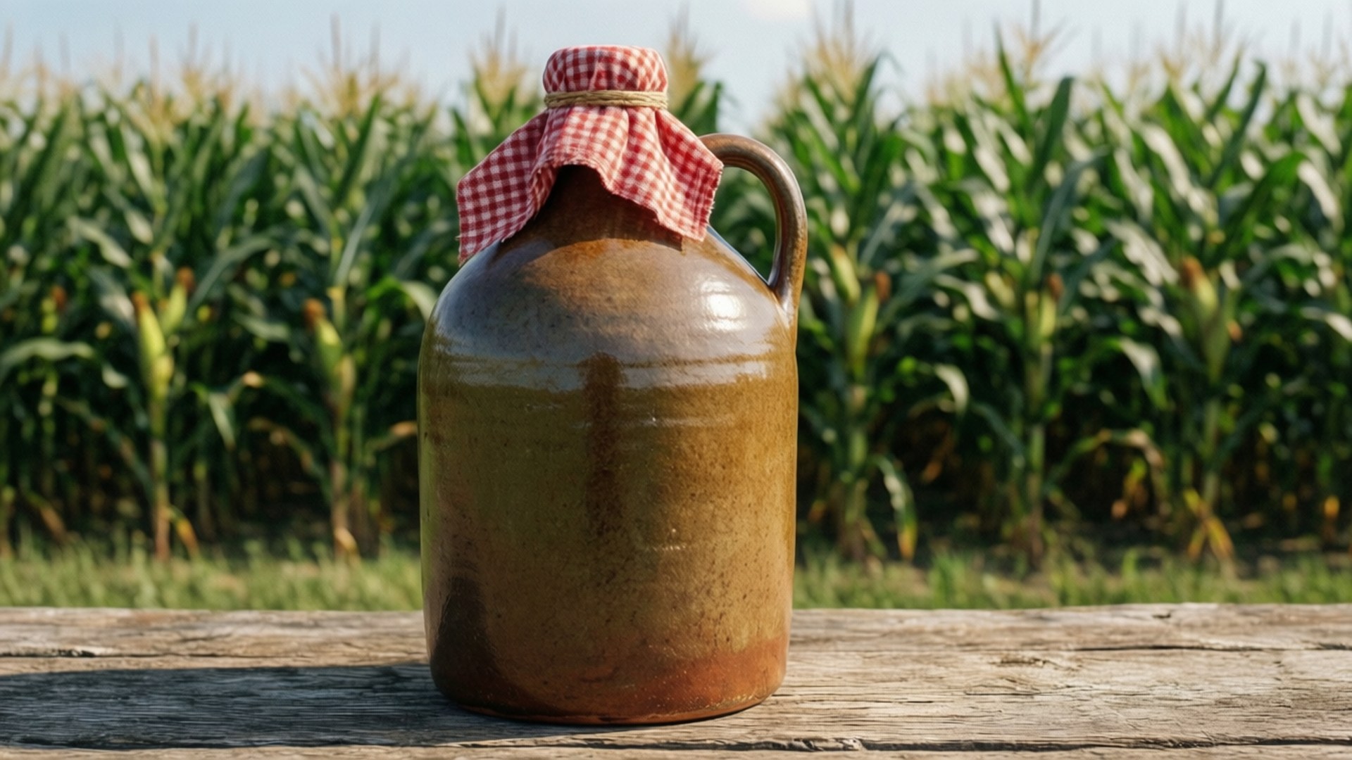 Rustic Cornfield Jug Bakgrunner