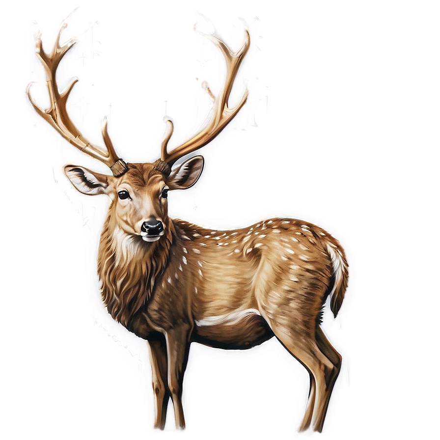 Rustic Deer Sketch Png 64 PNG