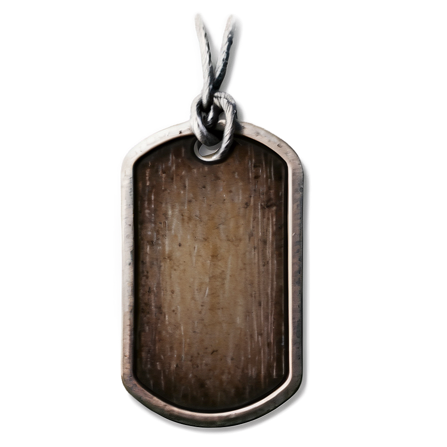 Rustic Dog Tag Png 06122024 PNG
