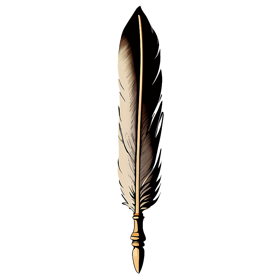Rustic Feather Pen Png Pml2 PNG