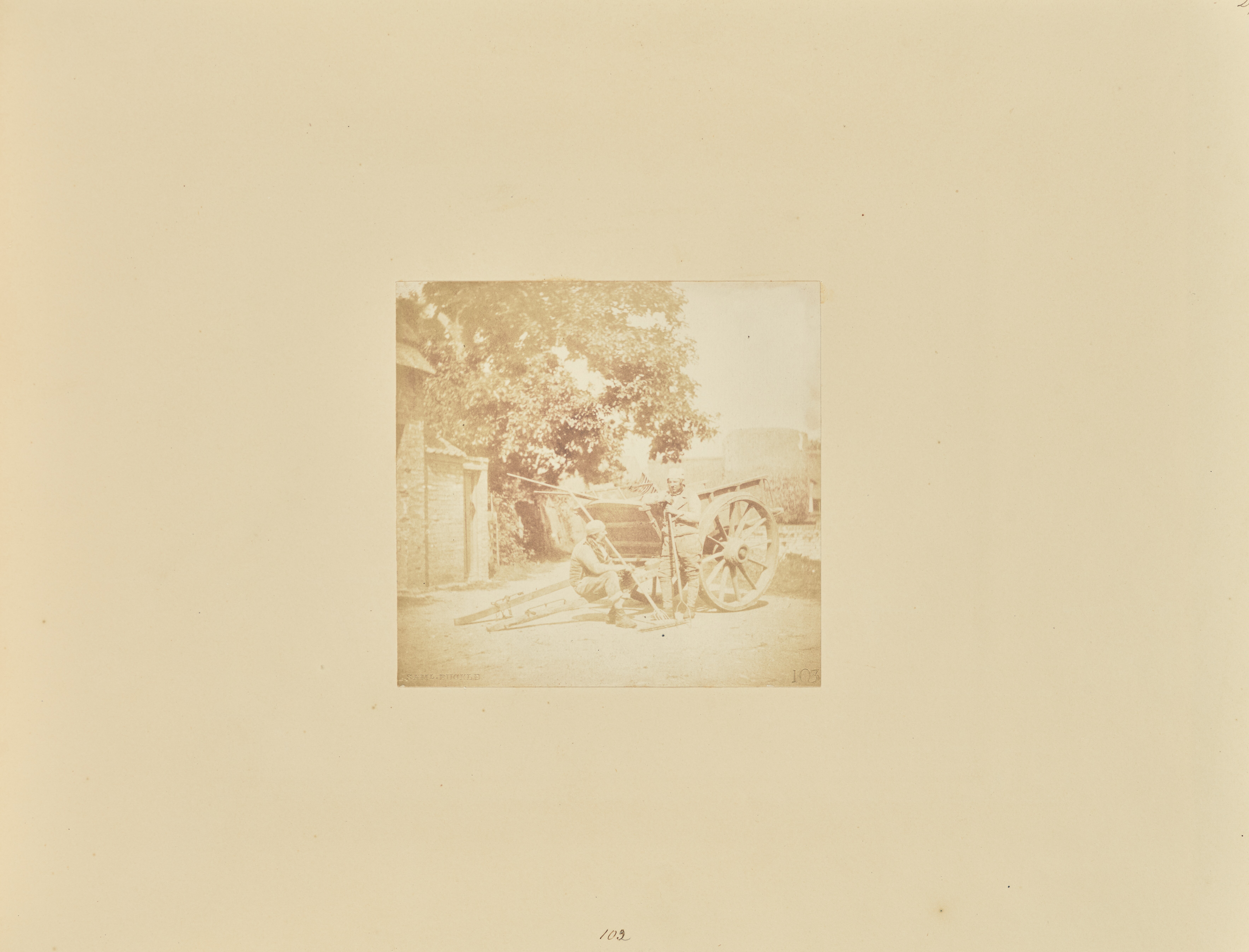 Rustic Figures and Cart Wallpaper